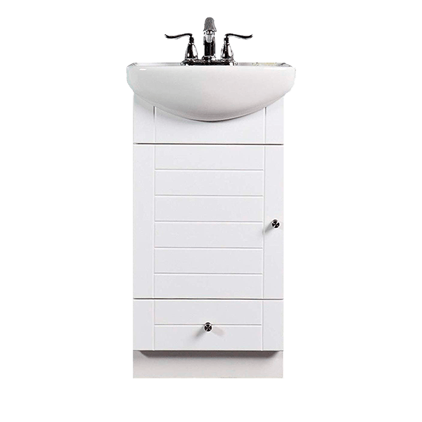 SMALL BATHROOM VANITY CABINET AND SINK WHITE