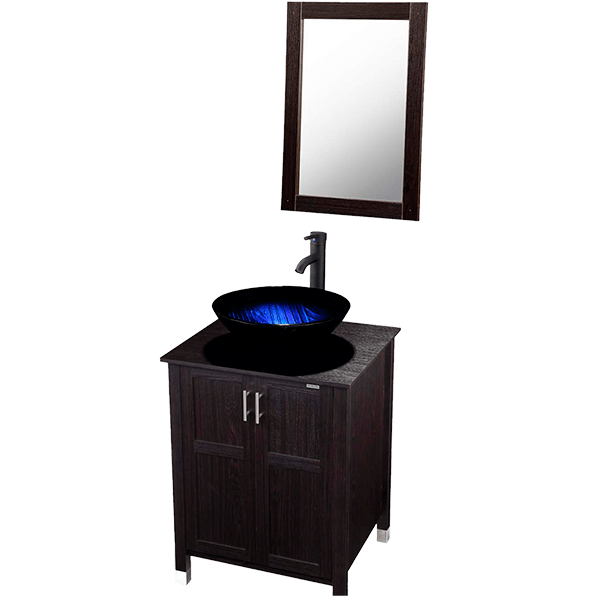 Modern Bathroom Vanity and Sink Combo Stand Cabinet with Vanity Mirror