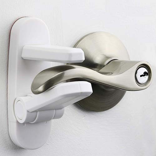 Improved Childproof Door Lever Lock 3-Pack Prevents Toddlers from Opening Doors