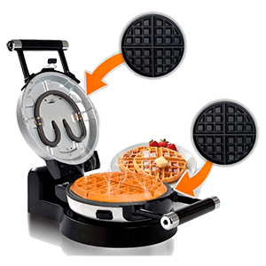 Secura Upgrade Automatic 360 Rotating Non-Stick Double Belgian Waffle Maker